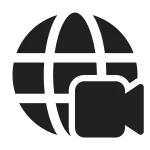 Globe Video SVG Icon